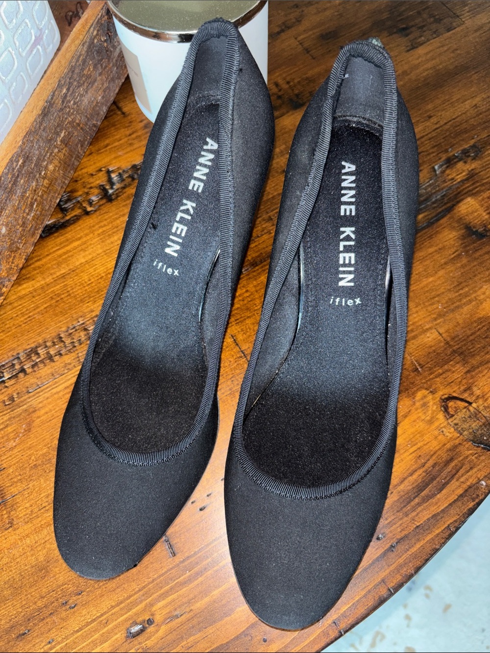Anne Klein Black Rounded Toe iFlex Ballet Flats